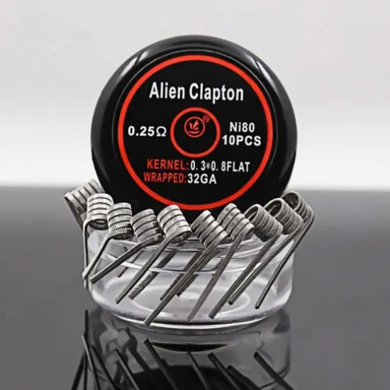 Kırmızı Kutu - Ni80 Hazır Sarılı Alien Clapton 10 Adet Tel